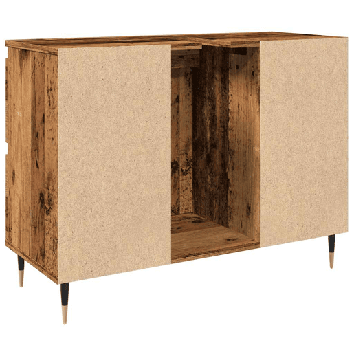 vidaXL Armário casa banho 80x33x60 cm derivados madeira madeira velha vidaXL Armário casa banho 80x33x60 cm derivados madeira madeira velha