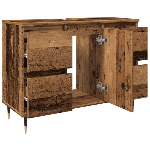 vidaXL Armário casa banho 80x33x60 cm derivados madeira madeira velha vidaXL Armário casa banho 80x33x60 cm derivados madeira madeira velha