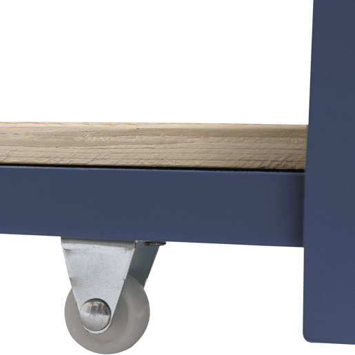 Cama com gaveta azul escuro
