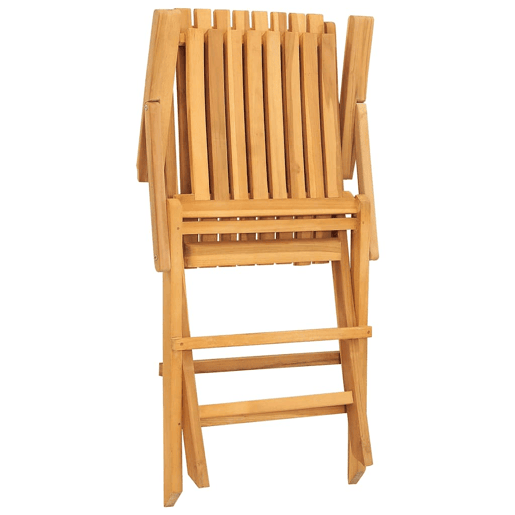 vidaXL Cadeiras de jardim dobráveis 8 pcs 61x67x90 cm teca maciça