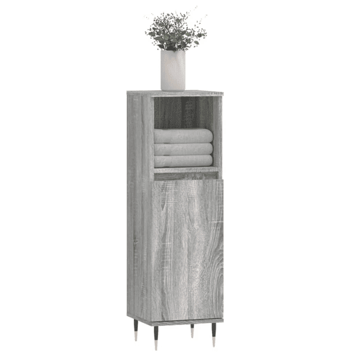 vidaXL Armário WC 30x30x100 cm derivados de madeira sonoma cinzento vidaXL Armário WC 30x30x100 cm derivados de madeira sonoma cinzento