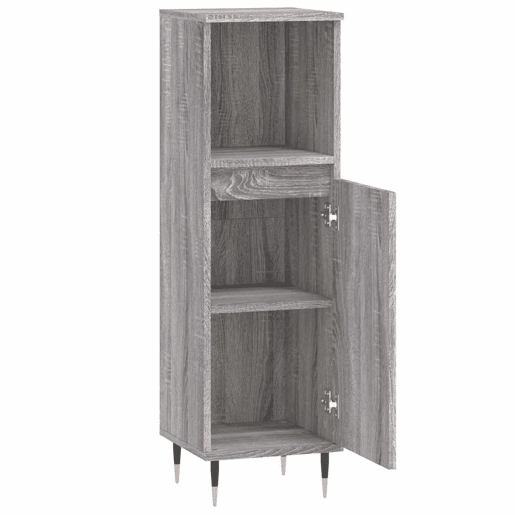 vidaXL Armário WC 30x30x100 cm derivados de madeira sonoma cinzento vidaXL Armário WC 30x30x100 cm derivados de madeira sonoma cinzento