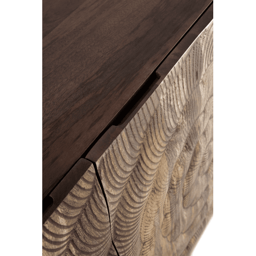 Aparador de 3 portas em madeira maciça de manga