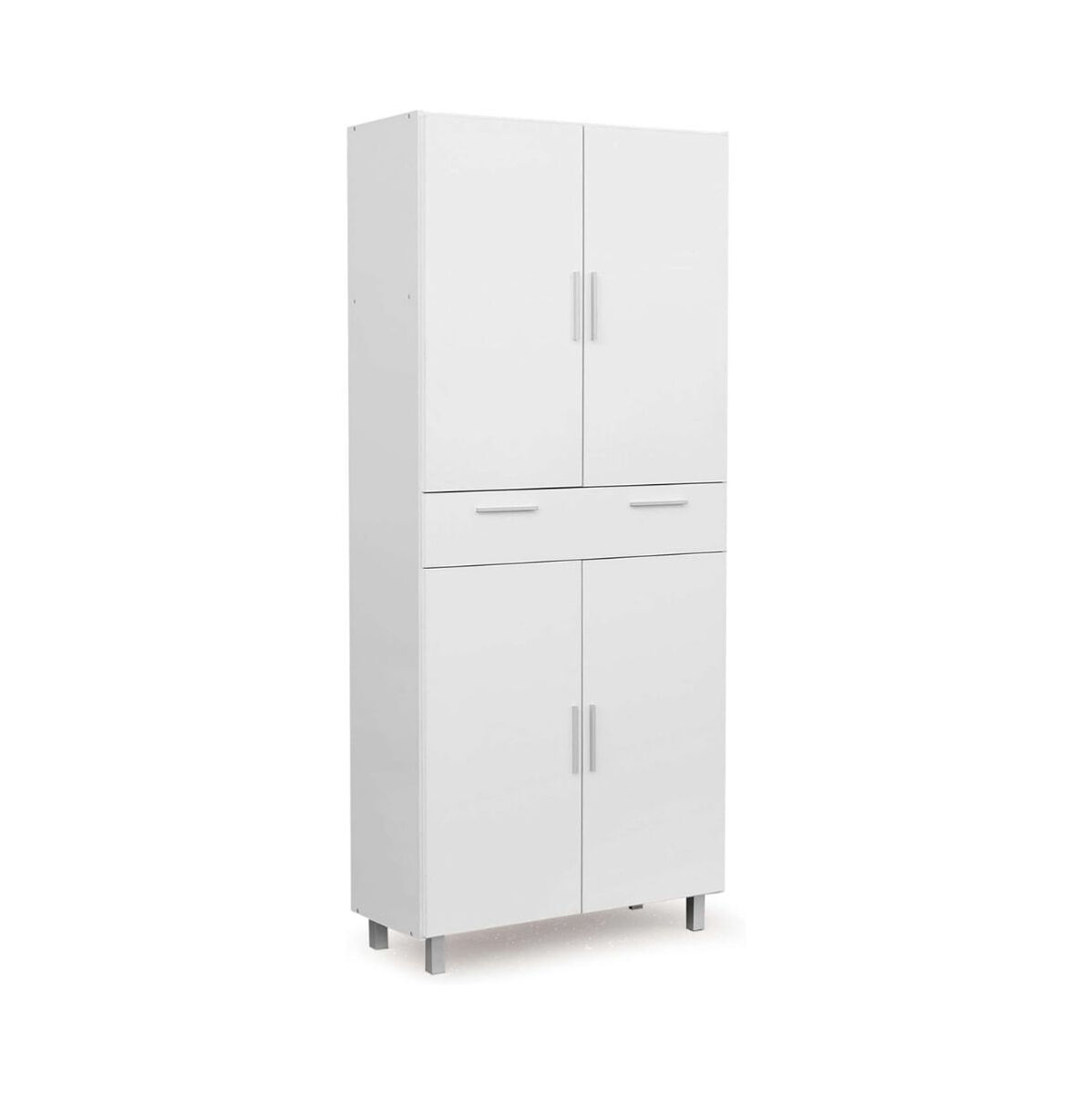Armario hogar 4 puertas 1 cajón - 188x81x35 blanco