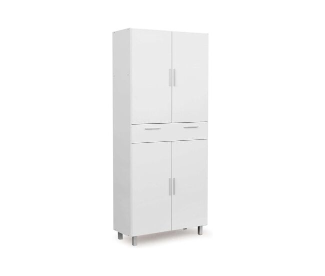 Armario auxiliar berdin 2 armarios + cajón blanco 187,7x81,4x34,5 cm