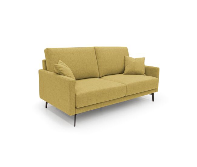 Saturno sofá moderno en tela suave e impermeable 160 cm amarillo