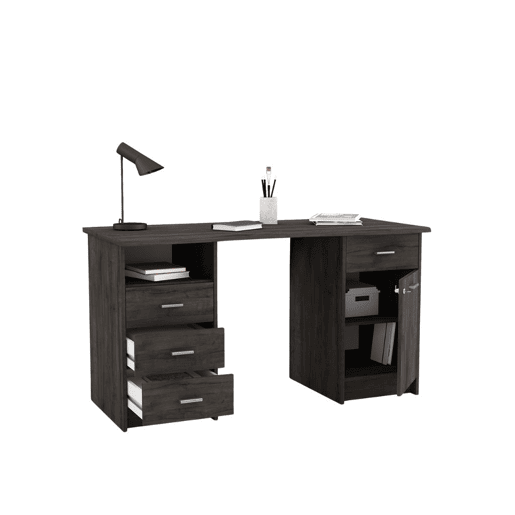 Secretária AMBIHOME MOCCA - Carvalho escuro, C135xP58xA74cm