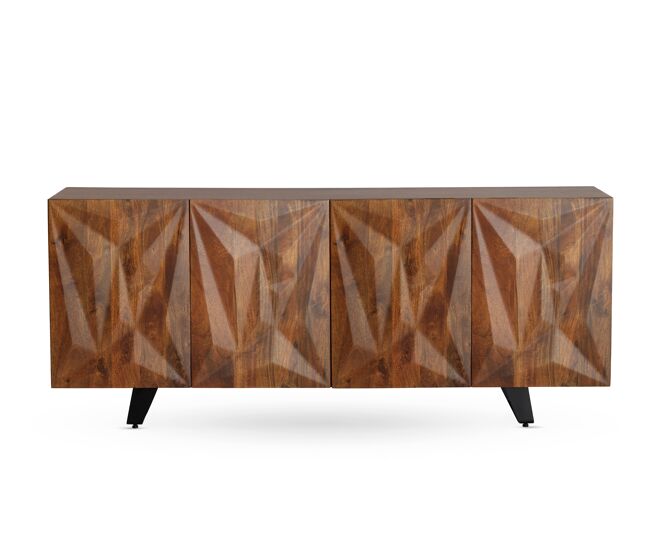 Aparador de 4 puertas en madera maciza de mango