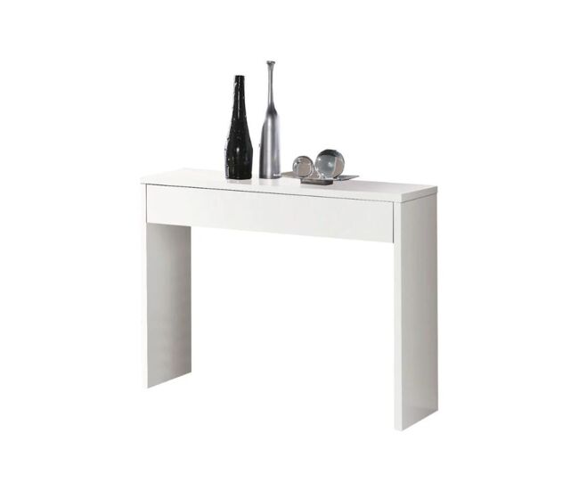 Recibidor bihoz con cajón blanco 76x100x30 cm