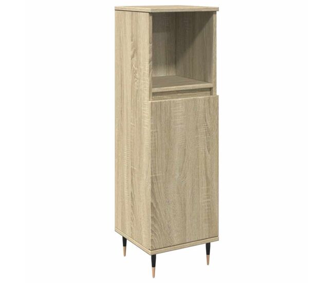 Vidaxl armario de baño madera contrachapada roble sonoma 30x30x100 cm