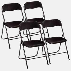 WELL HOME - Conjunto de 4 cadeiras dobráveis u200Bu200Bresistentes e práticas