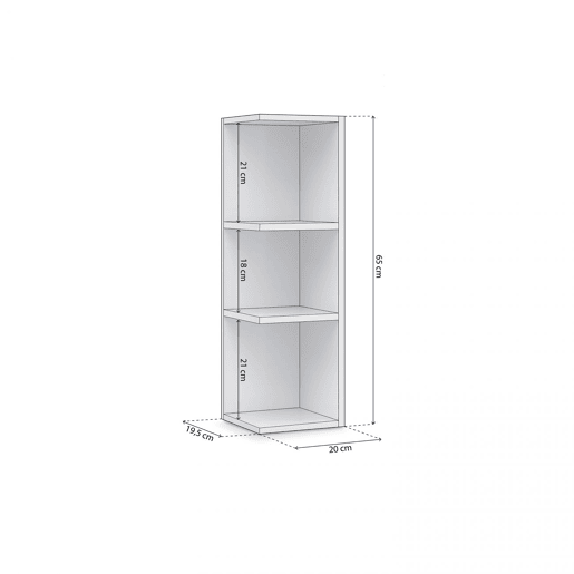 Móvel de casa de banho de canto Inspire Branco brilhante 20 x 65 x 19,5 cm