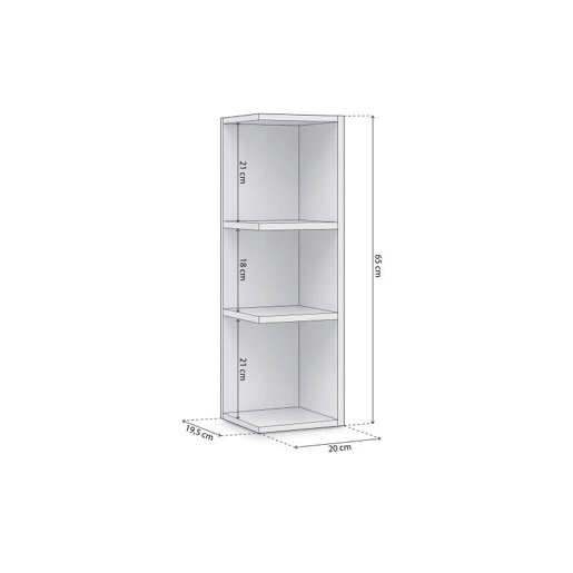 Móvel de casa de banho de canto Inspire Branco brilhante 20 x 65 x 19,5 cm