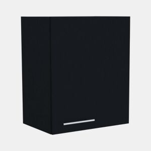Armário Manchester em melamina com 2 prateleiras e 1 porta, preto , 60 cm X 50 cm X 33.5 cm