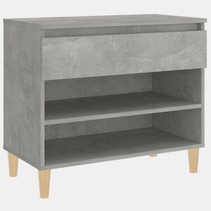 vidaXL Sapateira 70x36x60 cm derivados de madeira cinzento cimento