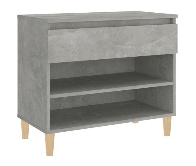 Vidaxl mueble zapatero madera contrachapada gris hormigón 70x36x60 cm