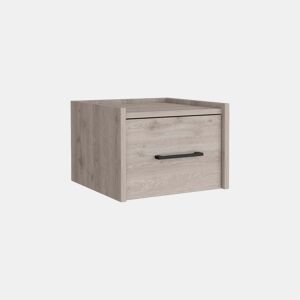 Mesa de cabeceira flutuante Boa com uma gaveta com calha metálica