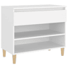 vidaXL Sapateira 70x36x60 cm derivados de madeira branco