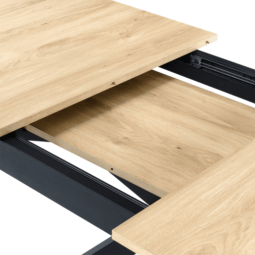 Mesa de jantar extensível Prato cor Carvalho, 140-180 cm