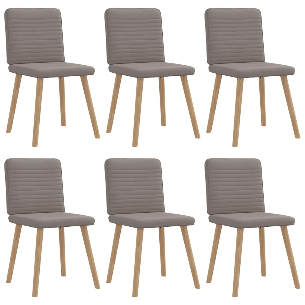Vidaxl sillas de comedor 6 unidades de tela gris taupe