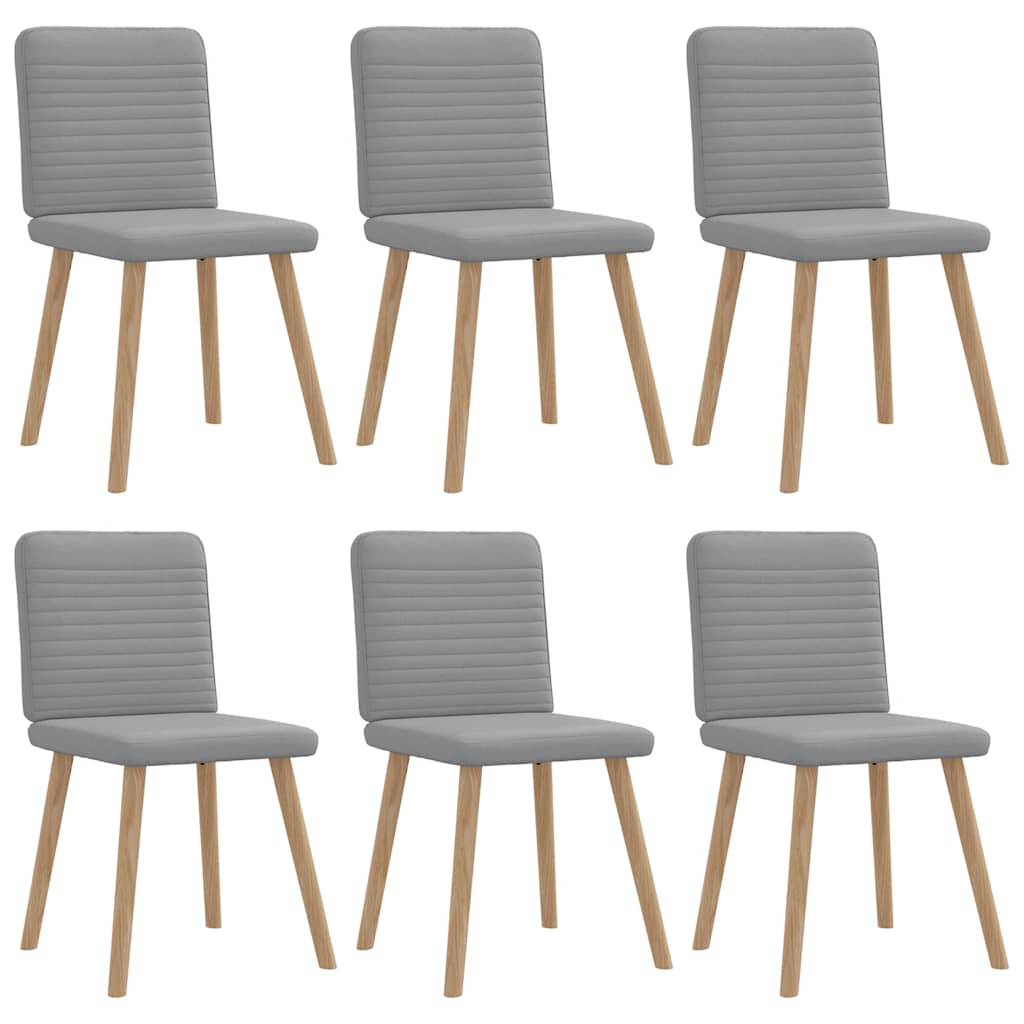 vidaxl sillas de comedor 6 unidades de tela gris claro