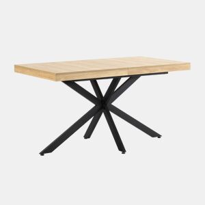 Mesa de jantar extensível Genova cor Carvalho, 140-180 cm