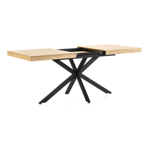 Mesa de jantar extensível Genova cor Carvalho, 140-180 cm