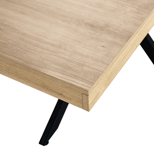 Mesa de jantar extensível Genova cor Carvalho, 140-180 cm