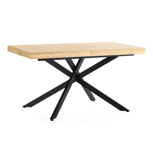 Mesa de jantar extensível Palermo cor Carvalho, 140-180 cm