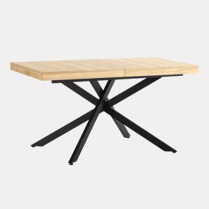 Mesa de jantar extensível Palermo cor Carvalho, 140-180 cm