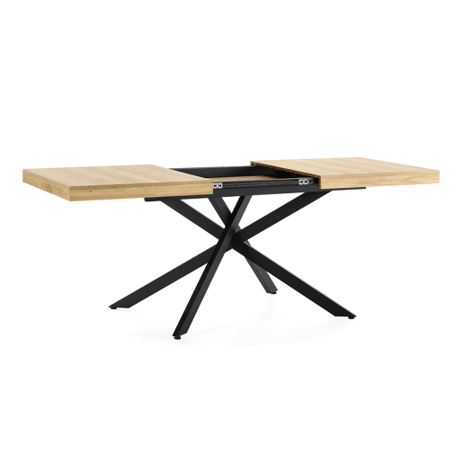 Mesa de jantar extensível Palermo cor Carvalho, 140-180 cm
