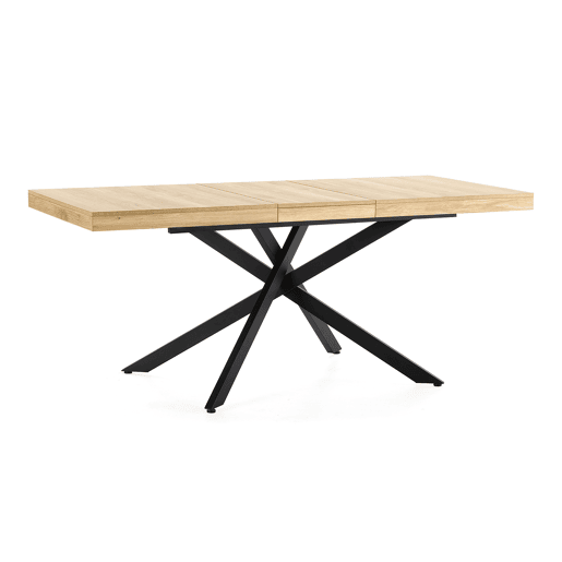 Mesa de jantar extensível Palermo cor Carvalho, 140-180 cm