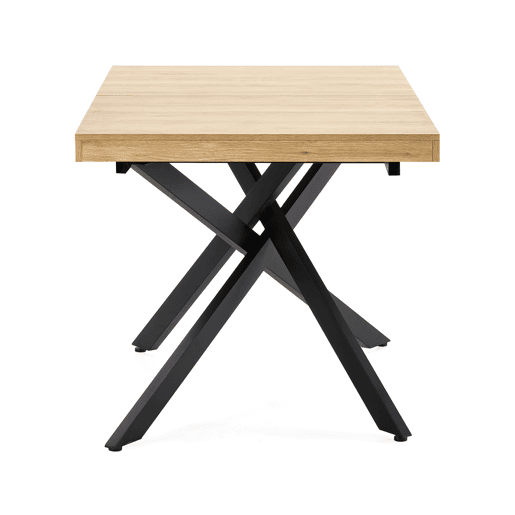 Mesa de jantar extensível Palermo cor Carvalho, 140-180 cm