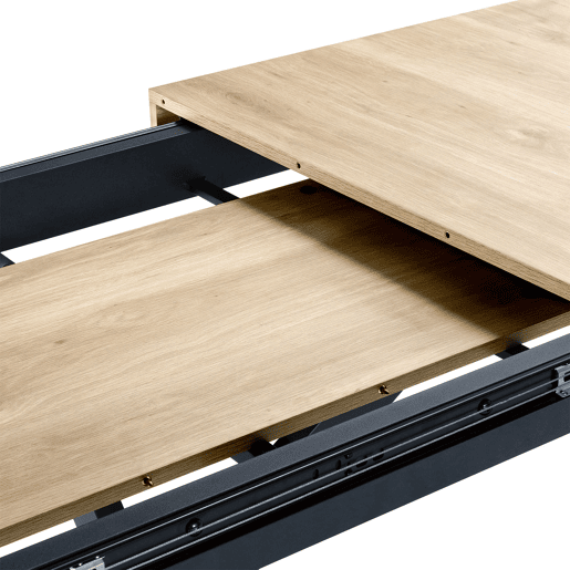Mesa de jantar extensível Palermo cor Carvalho, 140-180 cm