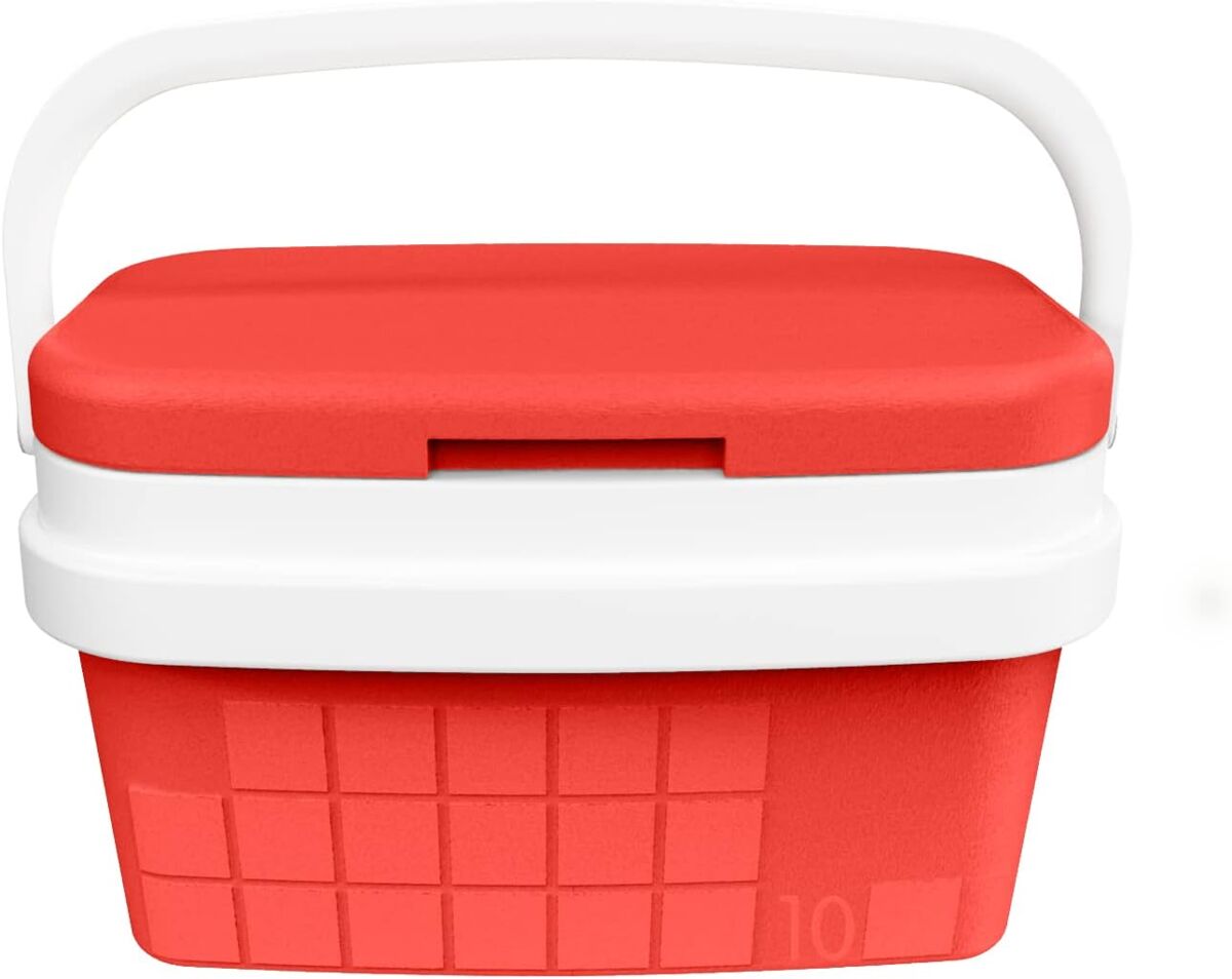 Com-fort house - nevera portátil con asa rígida - porta alimentos para camping, playa, acampada - capacidad 10l