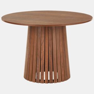 LIV Mesa de jantar redonda de 110 cm em madeira escura
