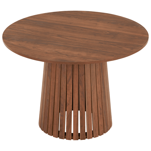 LIV Mesa de jantar redonda de 110 cm em madeira escura