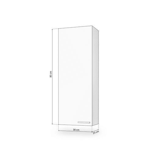 Coluna de casa de banho Porta Inspire 1 Branco brilhante 30 x 85 x 25 cm