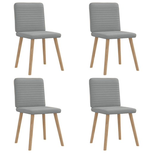 vidaXL Cadeiras de jantar 4 pcs tecido cinzento-claro