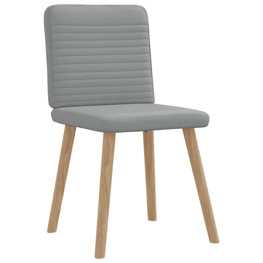 vidaXL Cadeiras de jantar 4 pcs tecido cinzento-claro