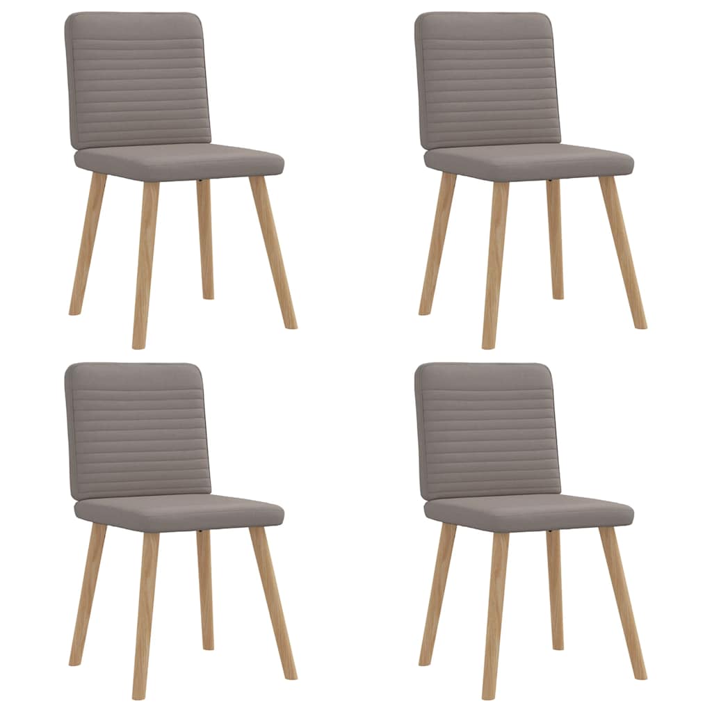 Vidaxl sillas de comedor 4 unidades tela taupe