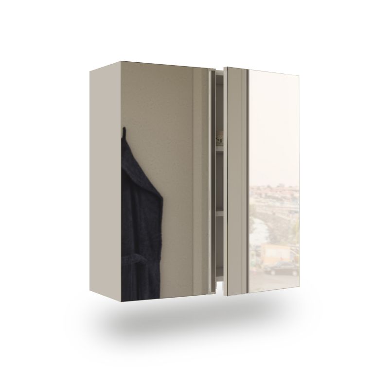Armario camerino con espejo inspire blanco brillo 60 x 65 x 21 cm
