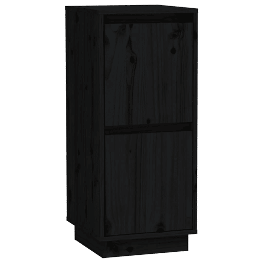 vidaXL Aparadores 2 pcs 31,5x34x75 cm madeira de pinho maciça preto