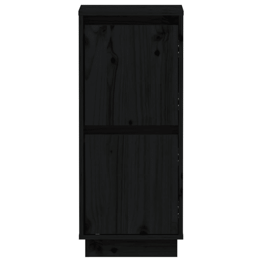 vidaXL Aparadores 2 pcs 31,5x34x75 cm madeira de pinho maciça preto