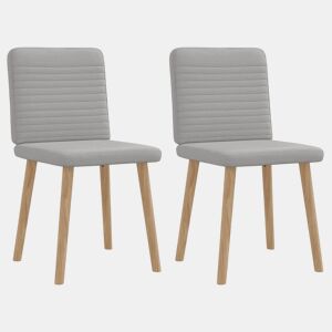 vidaXL Cadeiras de jantar 2 pcs tecido cinza nuvem