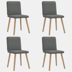 vidaXL Cadeiras de jantar 4 pcs tecido cinzento-escuro