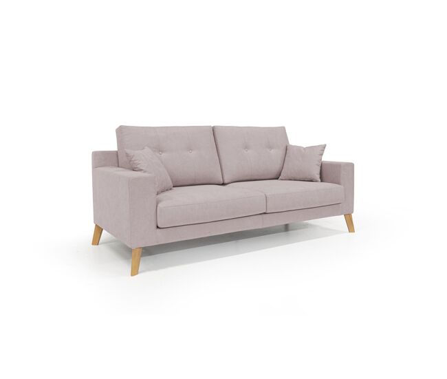 Danish sofá moderno de tela suave e impermeable 186 cm rosa