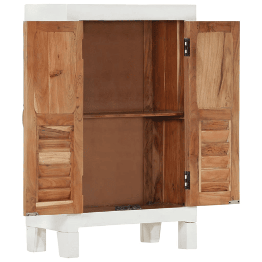 vidaXL Aparador 55x30x90 cm madeira de acácia maciça branco