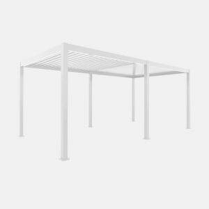 Pérgola bioclimática 3x6m com lâminas ajustáveis , Triomphe 3x6m, Branco, 600x300x250 cm
