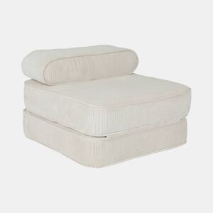 Poltrona infantil em veludo canelado grosso, Imani, Natural, 66x62x43.5 cm
